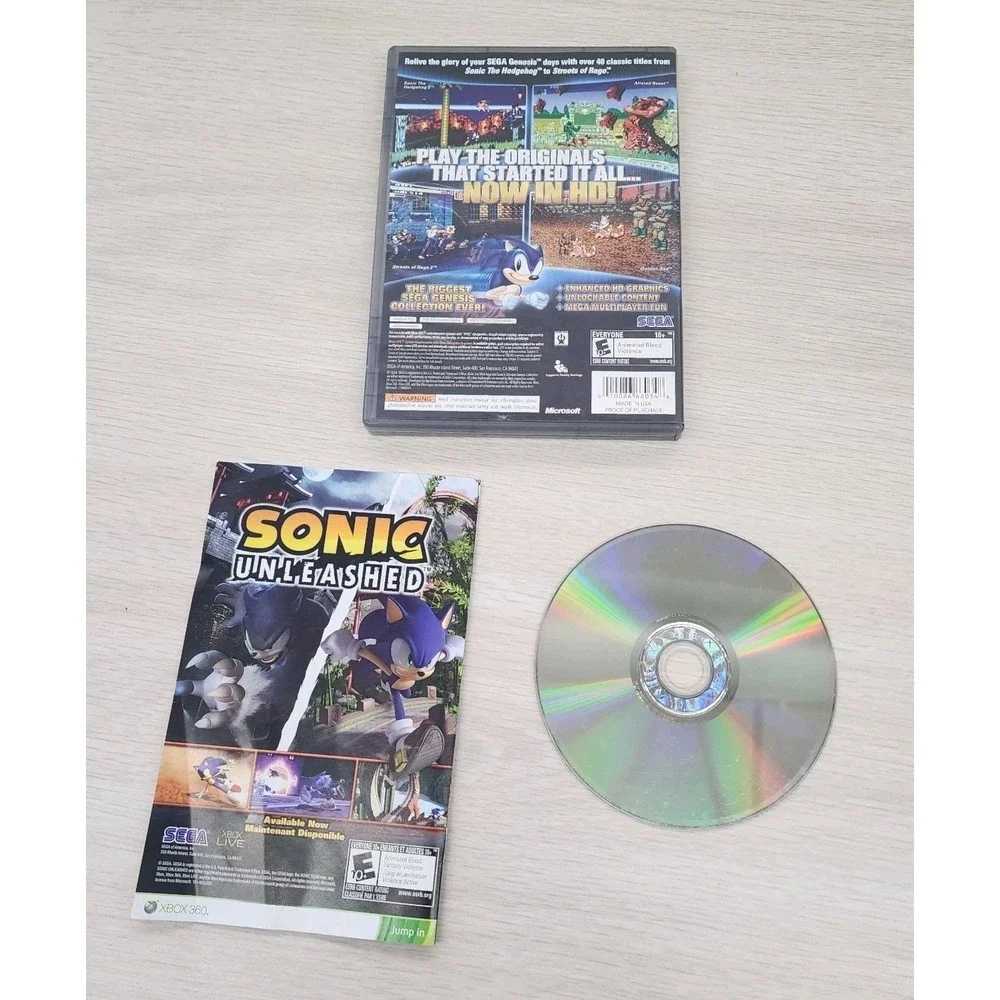 Xbox 360 Sonic's Ultimate Genesis Collection Platinum Hits The Hedgehog Classics